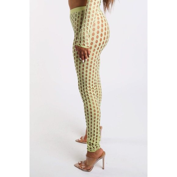 Sexy Hollowed Out Leggings for Women - Perfect for Yoga, Gym, and Casual Wear - Picture 4 of 4